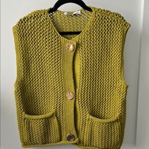 Zara Green Knit Sweater Vest
